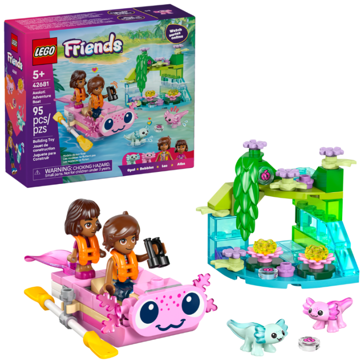 LEGO Friends – Dobrodružný čln s axolotlami